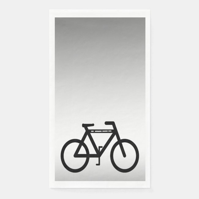 Silver Metallic Bicycle Abstract Paper Guest Towel