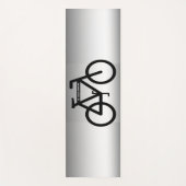 Silver Metallic Bicycle Abstract Yoga Mat (Front)