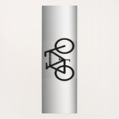 Silver Metallic Bicycle Abstract Yoga Mat (Back)