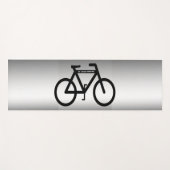 Silver Metallic Bicycle Abstract Yoga Mat (Front (Horizontal))