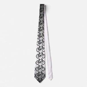 Silver Metallic Bicycle Neck Tie