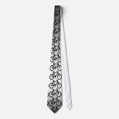 Silver Metallic Bicycle Neck Tie