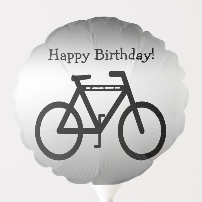 Silver Metallic Bicycle Sports Balloon