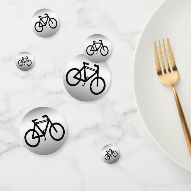 Silver Metallic Bicycle Table Confetti
