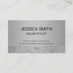 Silver Metallic Business Card