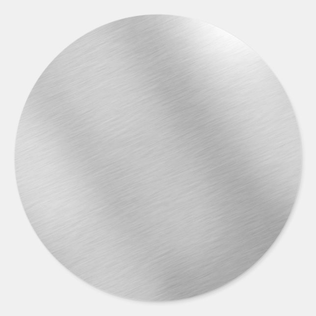 Silver-Metallic Classic Round Sticker (Front)