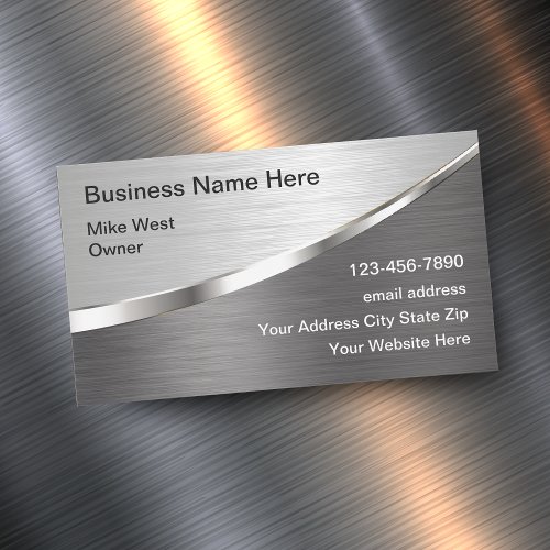 Silver Metallic Cool Business Cards