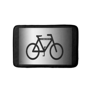 Silver Metallic Cycling Bath Mats
