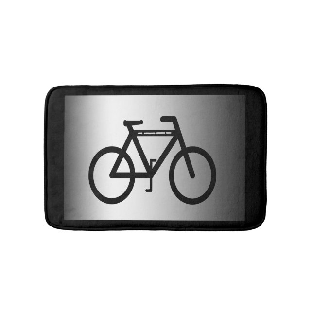 Silver Metallic Cycling Bath Mats (Front)
