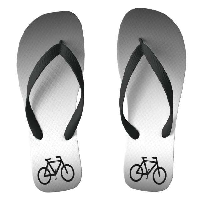 Silver Metallic Cycling Flip Flops (Footbed)