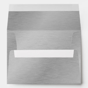 Silver Metallic Foil, Elegant, Modern Envelope