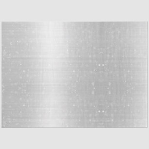 Silver Metallic Foil White Snow Christmas Tissue Paper