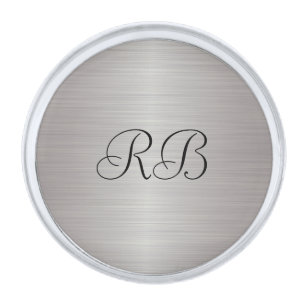 Silver Metallic Gold Finish Lapel Pin