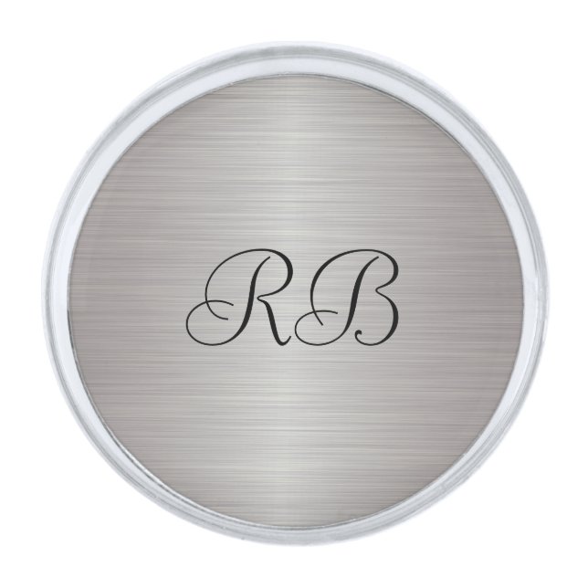 Silver Metallic Gold Finish Lapel Pin (Front)