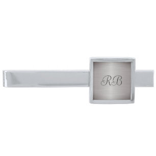 Silver Metallic  Gold Finish Tie Bar