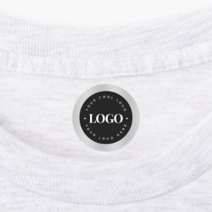 Silver Metallic Gray Add Company Custom Logo Kids' Labels