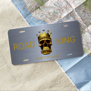 Silver Metallic License Plate