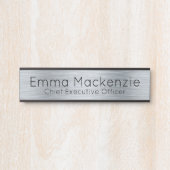 Silver Metallic Look Office Door Sign Name Plate | Zazzle