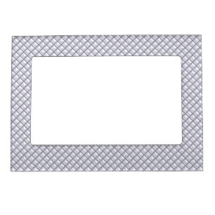 Silver, metallic look, studded grid magnetic picture frame