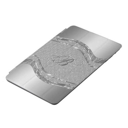 Silver Metallic Look With Diamonds Pattern iPad Mini Cover