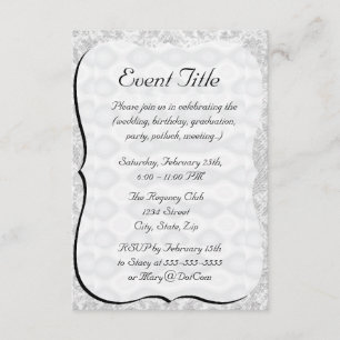 Silver Metallic Looking Background Invitation