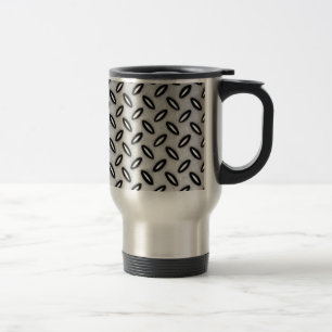 Silver Metallic Patterned Travel Mug