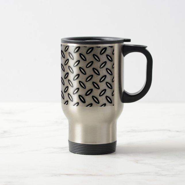Silver Metallic Patterned Travel Mug (Right)
