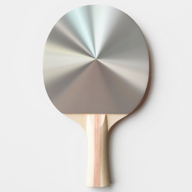 Silver Metallic Ping Pong Paddle (Front)