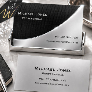 Silver Metallic Professional Foil Business Cards