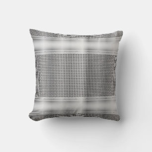 Silver Metallic Throw Pillow