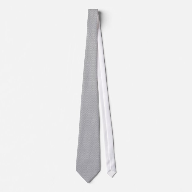 Silver Metallic Wedding Neck Tie (Front)