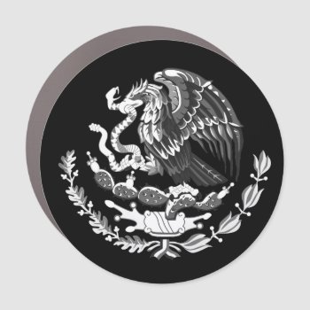 Silver Mexican Coat Of Arms Car Magnet by maxiharmony at Zazzle