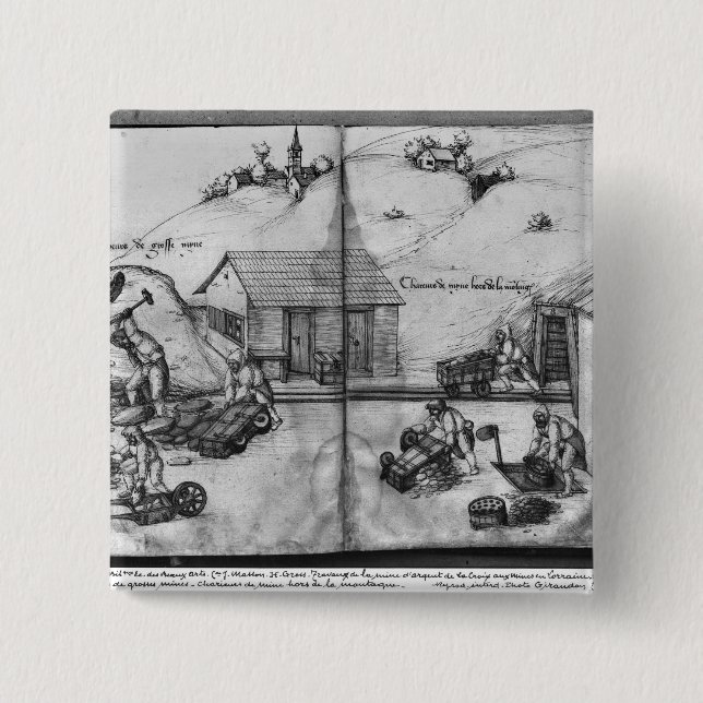 Silver mine of La Croix-aux-Mines Pinback Button (Front)