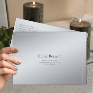 Silver Minimal Border Clean Elegant Envelope