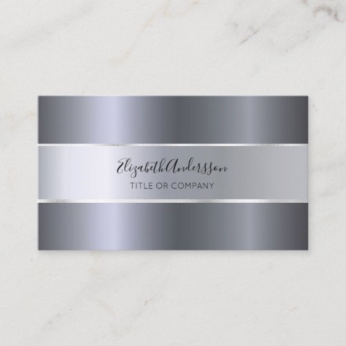 Silver minimalist elegant modern business business card