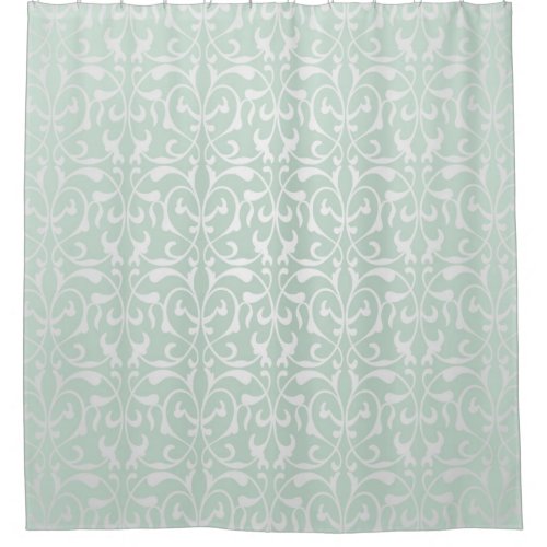 Silvermintdamasksvictorianvintageelegantchic Shower Curtain