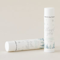 Silver & Mint Winter Wonderland Baby Shower Favor Lip Balm