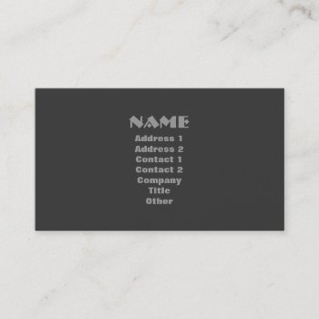 Silver Modern Monogram Business Card by Joyful_Expressions at Zazzle