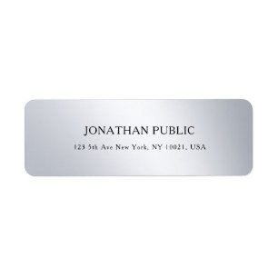 Silver Modern Simple Design Elegant Template Cool Label