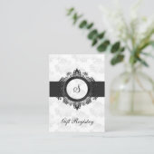 silver monogram  Gift registry  Cards (Standing Front)