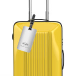 Silver monogram initials elegant luggage tag<br><div class="desc">A faux silver looking background,  black text. Personalize and add your first name,  monogram letters and full name on the front. Your contact information on the back.</div>