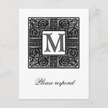 Silver Monogrammed Celtic Wedding Rsvp by CelticDreams at Zazzle