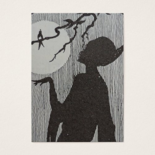 Silver moon business card