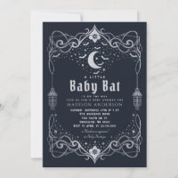 Silver Moon Gothic Baby Bat Lantern Baby Shower