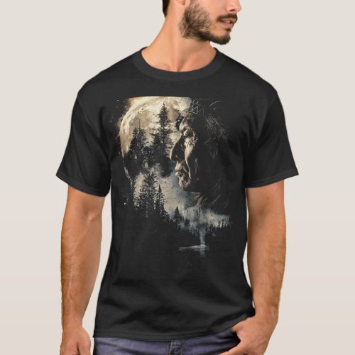 SIlver Moon Lone Indian T_Shirt