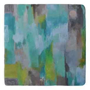 Silver Moon Marble Trivet