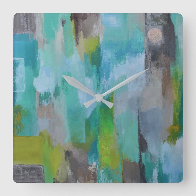 Silver Moon Wall Clock (Front)