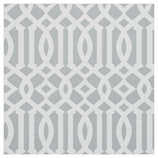 Silver Moroccan Pattern | Fabric (Swatch)
