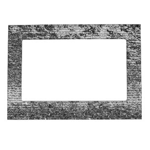 Silver mosaic pattern magnetic frame