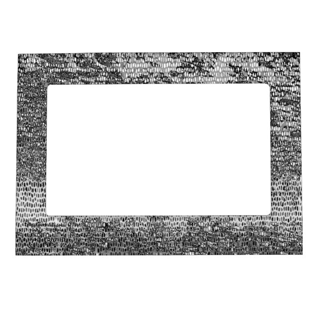 Silver mosaic pattern magnetic frame (Front)
